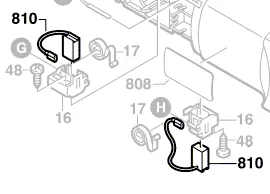 Balais charbon réf. 1 607 014 145 BOSCH